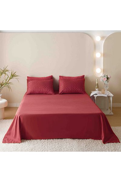 CHIRASO CHIRASO Jacquard & Finet Linen, Sheet 230x250cm, Duvet Cover, 4 Pillowcases