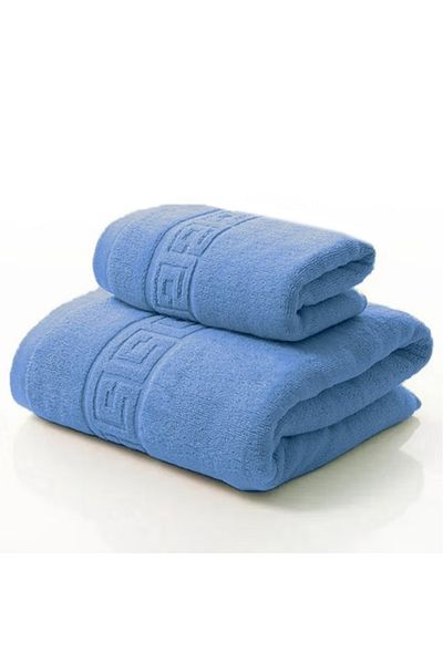 Modis Set 2 prosoape de baie premium, 50X90 cm, 70X140 cm, albastru