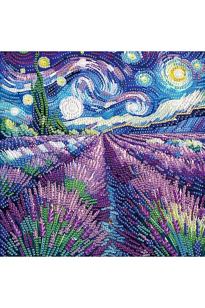 Choice Lavender Fields DIY Lavender Fields 5D Special Shape Diamond Art Kits for Beginners,Diamond Art Pain