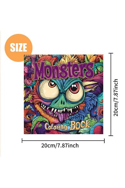 Choice X1-1046 1pc Monster Art Coloring Book 24Page Adult Picture Book Kill Time Graffiti Painting Drawing