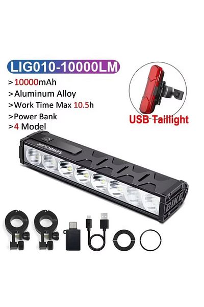 Choice LIG010-10000-305 NEWBOLER Bicycle Light Front 10000mAh Bike Light 6000Lumen Waterproof USB Charging