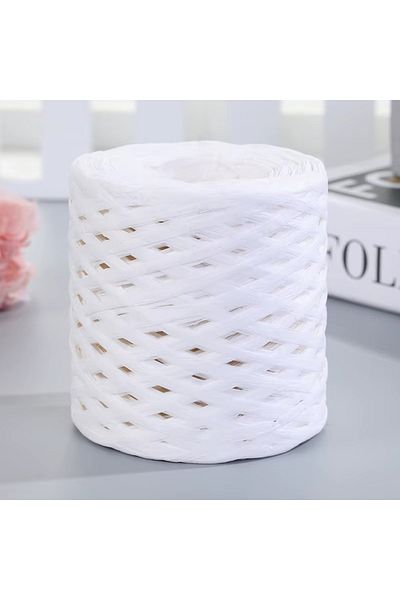 HOBİ Raffia Rope Hat Bag Paper Packaging Rope 200 Gr 200 m Raffia Natural Paper Rope