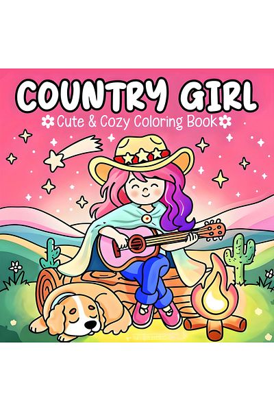 Choice MULTI COUNTRY GIRL: Coloring Book for Adults Featuring Cute Cozy Daily Activities for Relaxation (Co