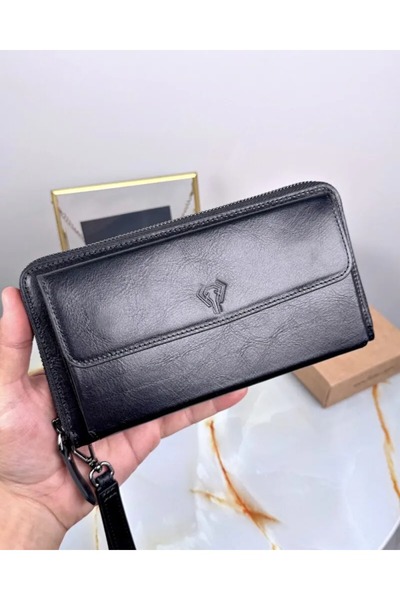 Fil Deri Genuine Leather - with Magnet and Hand Grip Tape - Zippered - Handcuff - Handbag 2100