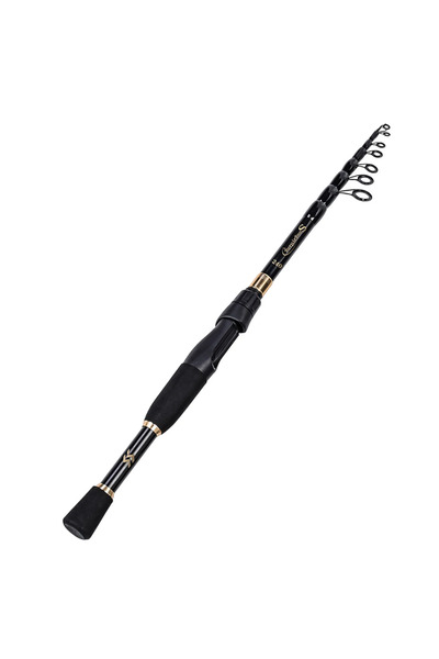 Choice صنارة صيد تلسكوبية خفيفة الوزن من سوجايي لانج بطول 1.8 متر، دوارة/بكرة، بطول 1.8-2.4 متر