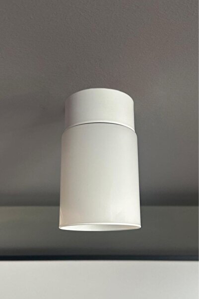 Bamyum Tiny Beyaz Cam Plafonyer Tekli Retro Restoran Salon Aydınlatma