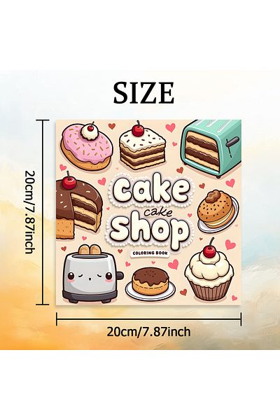 Choice MULTI CAKE SHOP Bold-easy Patterns Coloring Book for Adults Cute Drawing Book Perfect Gift for Party