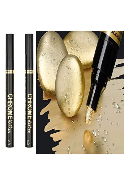 Choice 2 قطعة من الذهب 5/1 قطعة من قلم تحديد الكروم مرآة طلاء مقاوم للماء لإص...