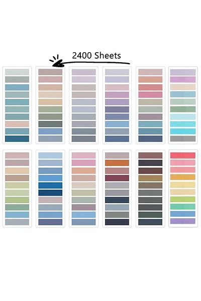 Choice BQB-2400 Sheets 2400Pc Index Tabs Self Adhesive Page Markers Transparent Waterproof Sticky Notes Cla