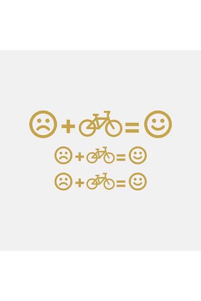 Choice gold Bike Stickers Personalized Sticker MTB Road Bicycle Frame Sticker Decorative emoticon Decals bi