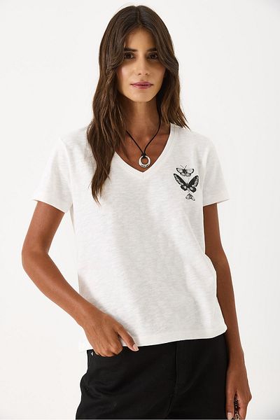 VENA Butterfly Printed Flared T-Shirt - Fildissi