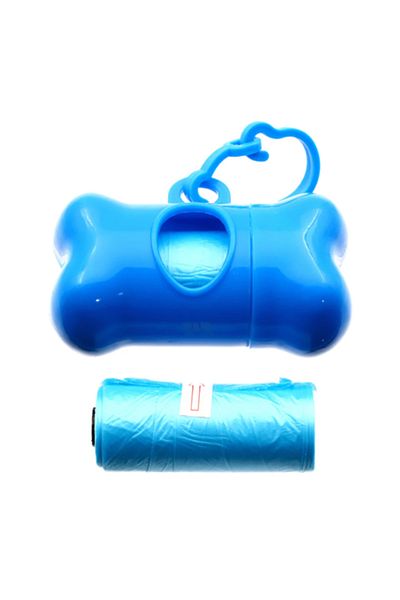 Ropet Set of 2 rolls x 15 waste bags and dispenser, for dogs and cats, Blue