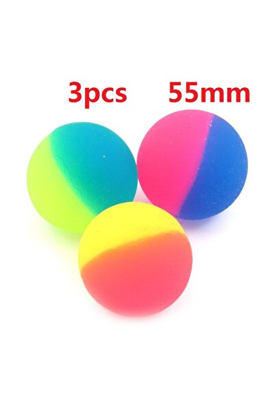 Choice 55 مم 3 قطع 42/55 مم لعبة كرة مرنة ثنائية اللون للأطفال كرة نطاطة ملونة للأولاد لعبة رياضية للأطفال