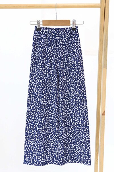 TOFİSA Παντελόνι για κορίτσια Navy Blue με λουλούδια - 27307
