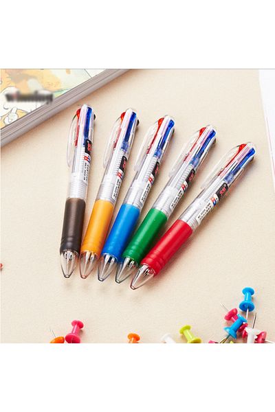 Choice Multi-Colored 5 Piece Creative Cute Ballpoint Pen Colorful 4 Colors Stationery