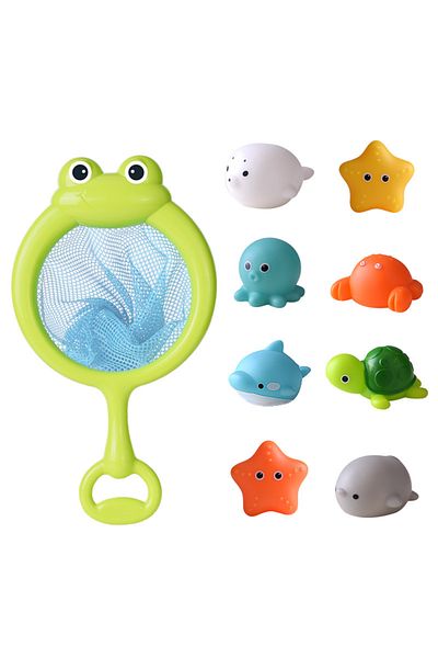 Choice Set AB 926 Baby Cute Animals Bath Toy LED Light Up Toys Swimming Water Soft Rubber Float Induction L