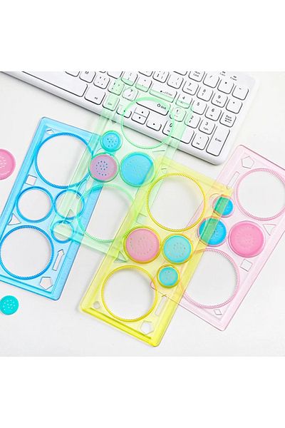 Choice Random 1 pc 1pc Creative Painting Multifunctional Puzzle Body Tracer Geometry Ruler Student Drawing