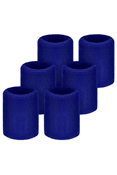 Choice Blue-6pcs 6pcs Sweat Absorption Sports Wristband, Moisture Wicking Wri...