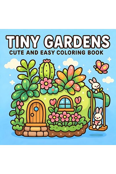 Choice MULTI TINY GARDENS Bold-easy Patterns Coloring Book for Adults Cute Drawing Book Perfect Gift for Pa