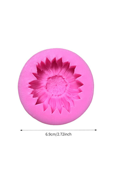 Choice قالب سيليكون وردي على شكل زهرة عباد الشمس، قطعة واحدة، لصنع شمع الشموع المعطرة على شكل بيضاوي، قوالب جص طينية - زهور