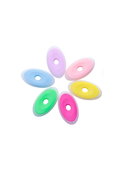 Choice 6 قطع/مجموعة أقلام قابلة للمسح محايدة، ممحاة مطاطية خاصة بلون بيضاوي لتصحيح أقلام الجل القابلة للمسح