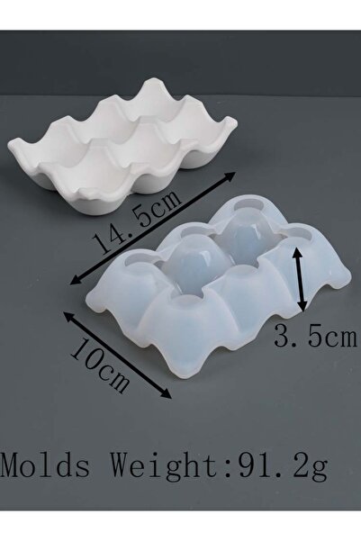 Choice صندوق تخزين بيض مكون من 6 أقسام، قالب سيليكون، رف بيض مصنوع يدويًا من ...