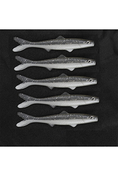 Choice 120 مم رمادي 5 قطع/حقيبة 80 مم 120 مم 140 مم طُعم صيد سمك ناعم من مادة...