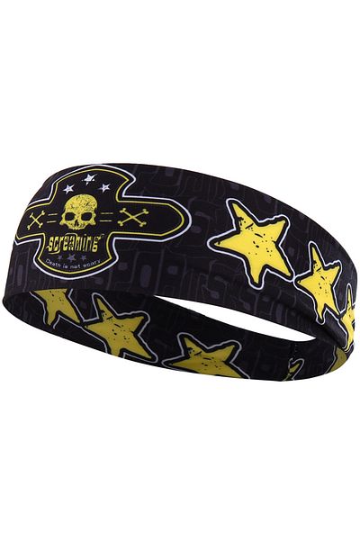 Choice 03 Gothic Skull Headband Sweat Bandage Sport Head Hair Band Workout Tennis Fitness Jog Basketball Ru