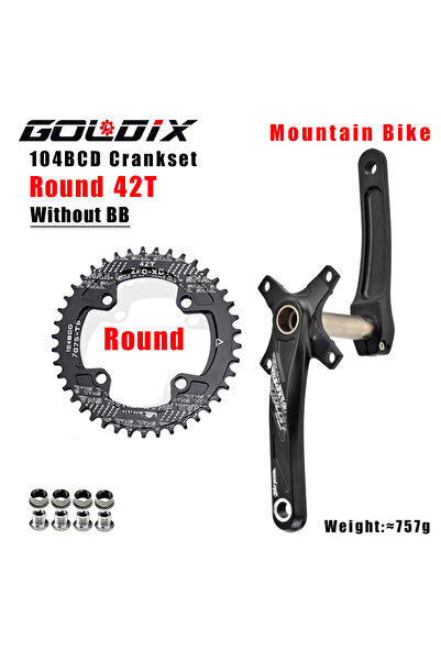 Choice كرنك دائري 170 مم، 42T، سلسلة كرنك دراجة GOLDIX، 104BCD، كرنك دراجة جب...