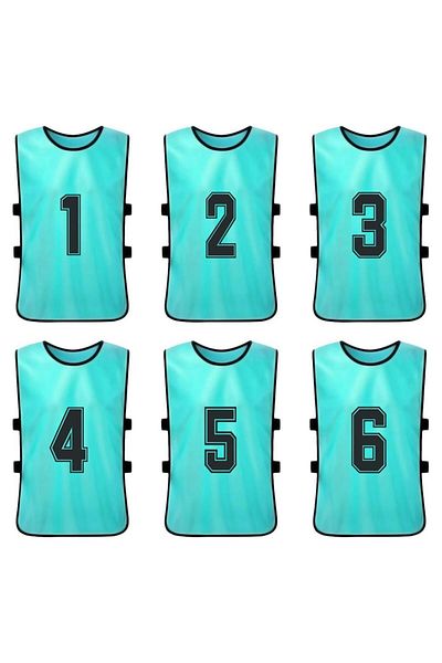 Choice Lake blue 6pcs Adult 6/12PCS Kid's Football Pinnies Quick Dry Soccer Jersey Youth Sports Scrimmage B