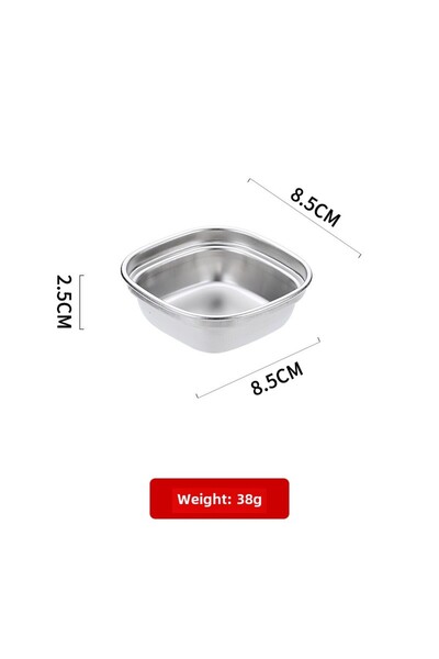 Choice طبق صلصة من الفولاذ المقاوم للصدأ للتخييم في الهواء الطلق، مربع الشكل،...