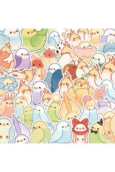 Choice 40pcs 40pcs Parrot sticker cartoon hand-painted notebook suitcase decoration skateboard guitar DIY w