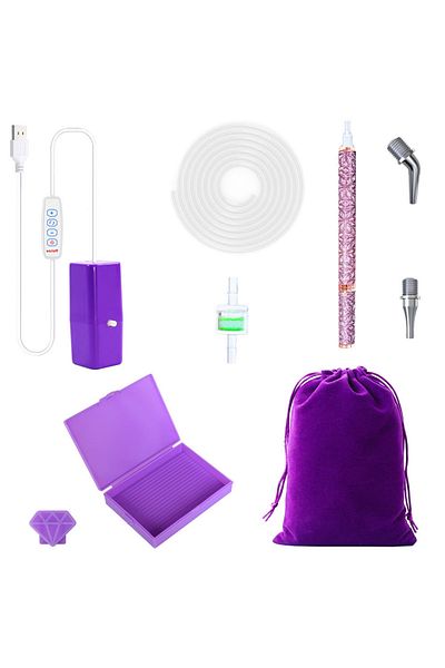 Choice Purple Vacuum Pen Electric Diamond Suction Tool USB Powered Diamond Painting Suction Device Portable