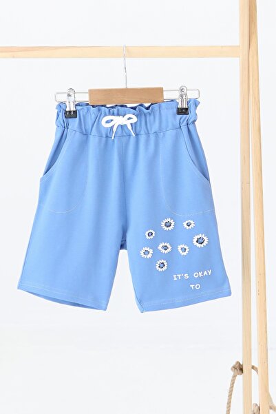 TOFİSA Κοριτσίστικο σορτς Indigo με στάμπα - 27329