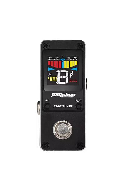 Choice AT-07 AROMA AT-07 Mini Guitar Tuner Pedal - True Bypass Chromatic Tuner/3-in-1 Metronome/Tone Genera