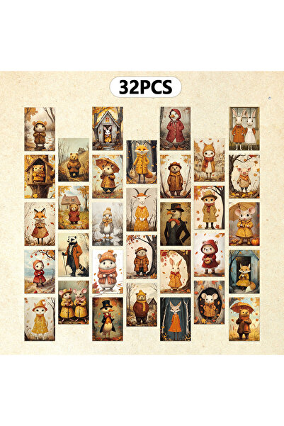 Choice بطاقات بريدية شفافة من 32 قطعة، بطاقات بريدية عتيقة للحيوانات، ملصقات ...