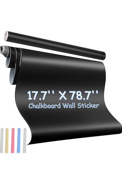 Choice 17.7in X 78.7in Blackboard Wall Stickers Blackboard Wallpaper Large Blackboard Contact Paper Roll KD