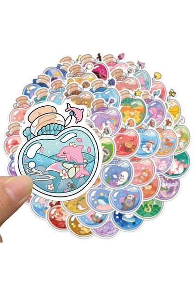 Choice 50PCS 50PCS Bottle Elf Stickers Exquisite and Cute Account Materials Phone Cases Laptop Suitcases Wa