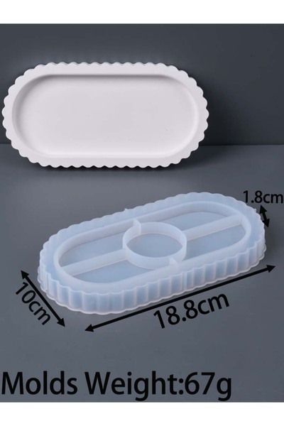 Choice قالب سيليكون بيضاوي الشكل لصينية تخزين بيضاوية، قوالب صب خرسانية، طبق ...