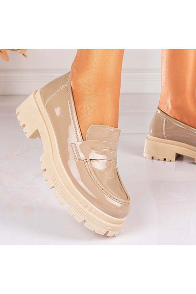Lush Fashion Mocasini Dama din Piele Lacuita