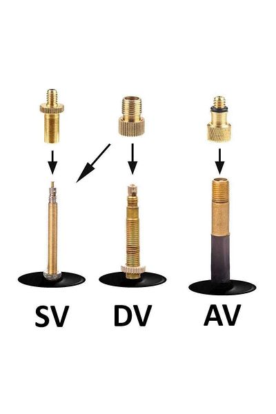 Choice 3pcs Bicycle Valve Adapter French SV Sclaverand Dunlop DV AV Car Valve Set