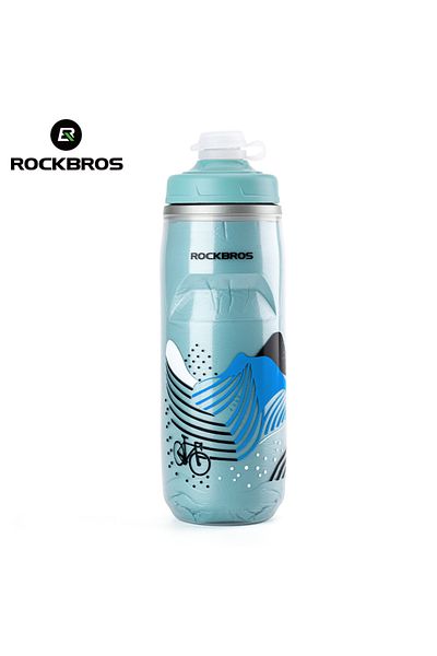 ROCKBROS 35210024001 ROCKBROS 620ml Cycling Water Bottle Cold Water Insulated Thermal Silicone Bottle Outdoor
