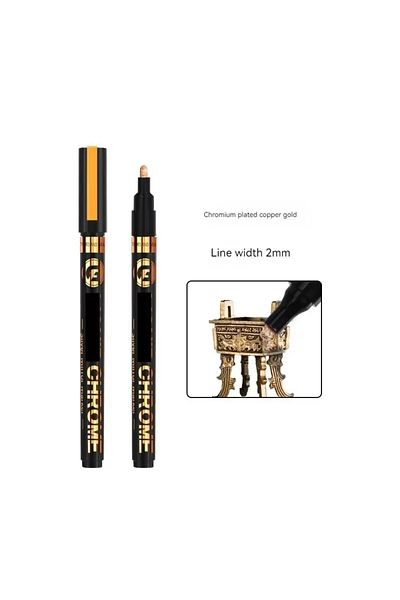 Choice 1 Copper gold 2.0mm Chrome Mirror Electroplating Marker 0.7/1.0/2.0/3.0mm Paintbrush Silver Gold Yel