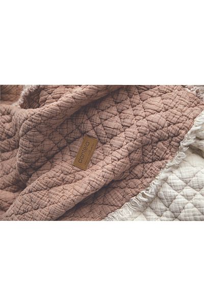 Dantela Cedric Polyester Filled Washable Bedspread - Brown
