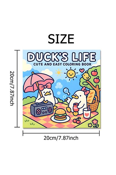 Choice MULTI DUCK'S LIFE Bold-easy Patterns Coloring Book for Adults Cute Drawing Book Perfect Gift for Par