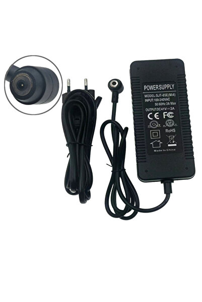 Choice شاحن بطارية 41 فولت 2 أمبير بمقبس الاتحاد الأوروبي لدراجة سكوتر كهربائ...