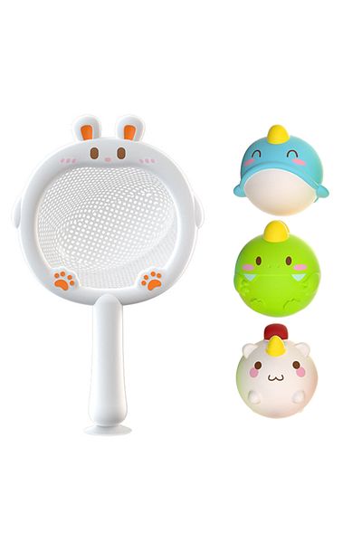 Choice set B Rabbit Baby Cute Animals Bath Toy LED Light Up Toys Swimming Water Soft Rubber Float Induction