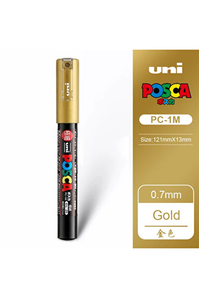Choice مجموعة أقلام تحديد UNI POSCA الذهبية PC-1M PC-1M/3M/5M، قلم طلاء أكريل...