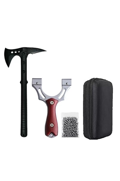 Globalport Retail Set Prastie profesionala Aluminiu 100 bile otel incluse si Toporisca Camping