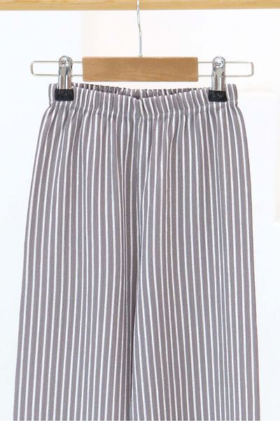 TOFİSA Girl's Gray Striped Trousers - 27306